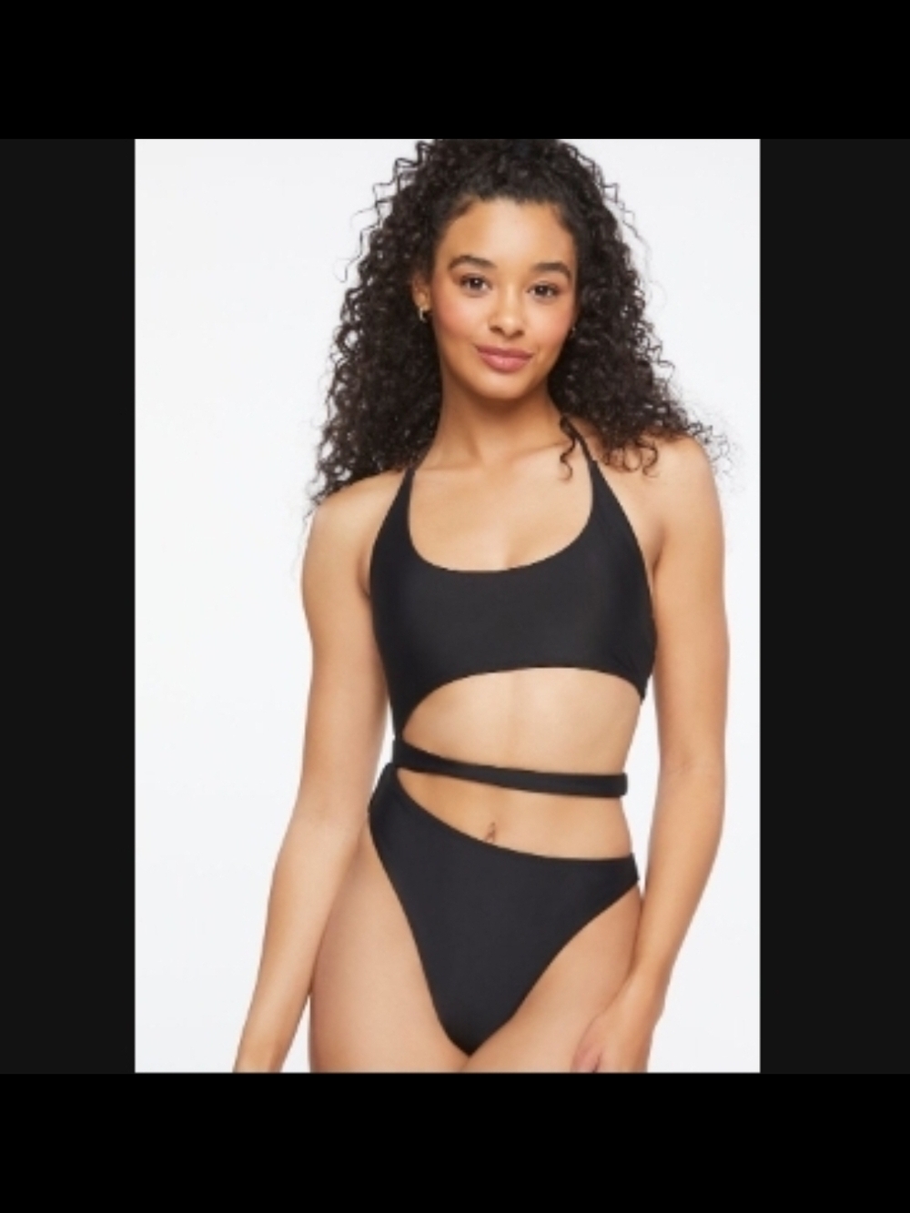 Forever 21 Black One-Piece Swimsuit